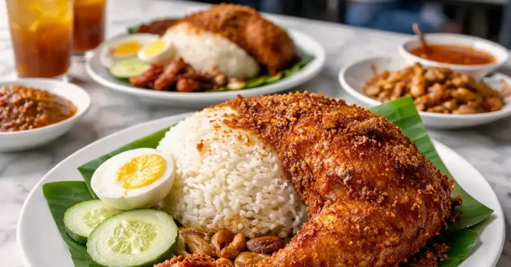 best Nasi Lemak Ayam Goreng at Village Park, Village Park Restaurant, best nasi lemak ayam goreng, nasi lemak Village Park
